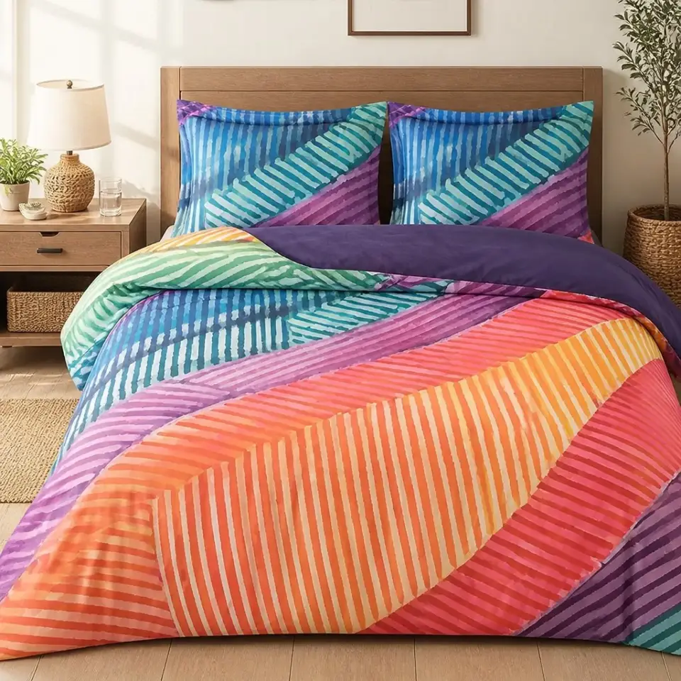 СПАЛНЯ ГОЛЯМА ПАМУЧЕН САТЕН DF ПЕЧАТ -  КОЛОР - 79.90&euro;